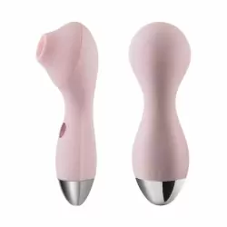 Розовый стимулятор клитора Polly: 13.3 см, 3 режима работы, силикон