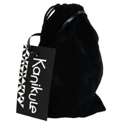 Большая силиконовая анальная пробка Kanikule Large с кристаллом – черный с прозрачным