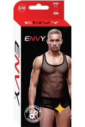 Черная мужская майка-борцовка - S/M