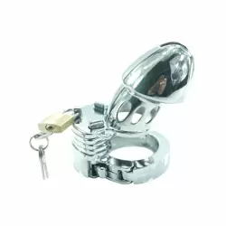 Пояс верности из металла с доступом к уретре Kanikule metal - серебристый	    