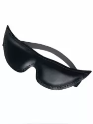 Маска на глаза Pecado BDSM, мягкая, закрытая, натуральная кожа, черная