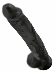 Реалистичный фаллоимитатор-гигант Pipedream King Cock 14 Cock with Balls, с мошонкой, 37,5 см, диаметр 6 см, черный