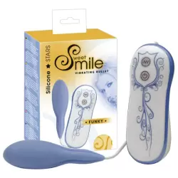 Виброяйцо Smile Funky - голубой