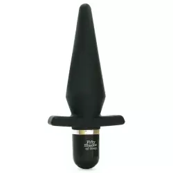 Анальная пробка Delicious Fullness Vibrating Butt Plug с вибрацией – черная	