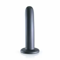 Нереалистичный фаллоимитатор Smooth G-Spot, 14,5 см, силикон, серый 