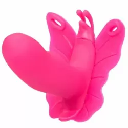 Перезарежаемый вибромассажер-бабочка Silicone Remote Venus Penis с дистанционным пультом управления