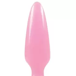 Маленькая анальная пробка Firefly Pleasure Plug - Small светящаяся в темноте – розовый