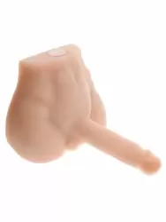 Мужской полуторс-вибратор Evolved Easy Rider, с поступательными движениями, 24 см, ТПР, телесный