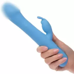 Прямой вибратор-кролик Jack Rabbit Elite Rotating Rabbit, 23,5 см, 10 режимов, голубой