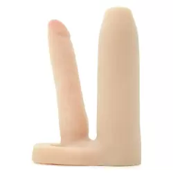 Насадка увеличитель Double Trouble Girth Gainer для двойного проникновения – телесная