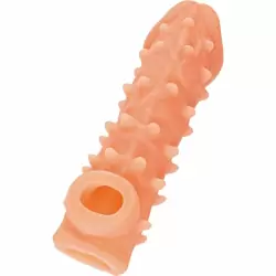 Реалистичная насадка на пенис с бугорками «Cock sleeve» (большая), Kokos