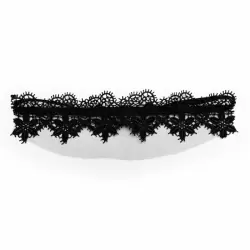 Кружевная маска-диадема ручной работы Dolce Piccante Аlbori - черный