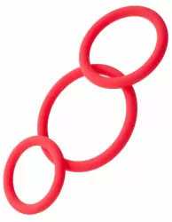 Набор эрекционных колец TOYFA Black&Red – красный