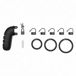 Насадка на пенис из силикона Model 09 - Chastity - 5.3 - Silicone Cock Cage - Black