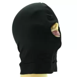 Эластичная маска на голову с отверстием для рта Open Mouth Stretch Hood – черный