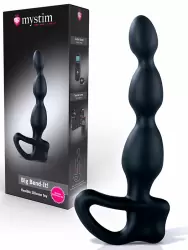 Гибкий стимулятор простаты Mystim Big Bend-it!, 18 см, силикон, черный