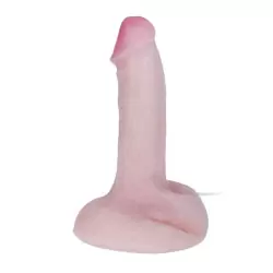 Реалистичный вибратор на широкой подошве-присоске Arbitrariness – телесный