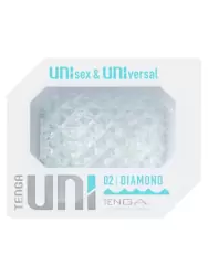 Нереалистичный мастурбатор Tenga Uni Diamond, 5,8 см, ТПЭ, прозрачный