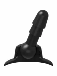 Фиксирующийся плаг для крепления фаллоимитаторов или насадок для страпонов Doc Johnson Deluxe 360° Swivel Suction Cup Plug, Vac-U-Lock, 11,4 см, АБС-пластик, черный 