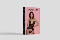 Комплeкт эротического белья Madrid Amor El (L/XL), черный