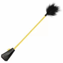 Стек с пером Boundless Feather Crop,  53,25 см, желтый с черным