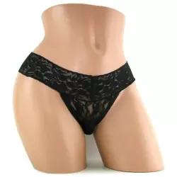 Трусики с вибрацией Hanky Spank Me – черный