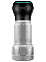 Набор Kiiroo: мастурбатор Feel Pocket Stroker Crystal + интерактивная насадка PowerBlow, с эффектом всасывания