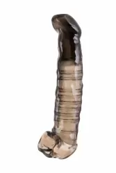 Увеличивающая насадка на пенис TOYFA XLover с подхватом мошонки – серый