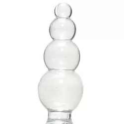 Анальная пробка с кольцом Jolie Ripples Mini – прозрачная