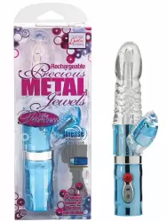 Хай-тек вибромассажер Precious Metal Jewels The Princess перезаряжаемый – голубой