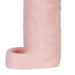 Насадка удлинитель Kanikule Extender Cap 2 с кольцом на мошонку – телесный