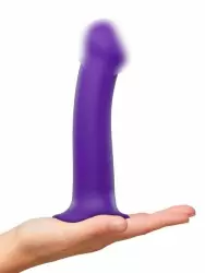 Реалистичный фаллоимитатор Strap-On-Me Dildo Dual Density Semi-Realistic, гнущийся, 19 см, фиолетовый