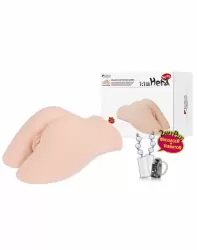 Вибромастурбатор девственная вагина и анус Hera Big Hip+ с ротацией и голосом – телесный