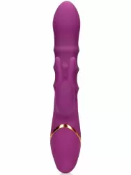 Мощный вибратор-кролик Orchidee Purple, с тремя движущимися кольцами, 24 см, 10 скоростей, фиолетовый