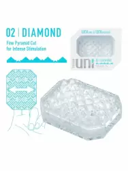 Нереалистичный мастурбатор Tenga Uni Diamond, 5,8 см, ТПЭ, прозрачный