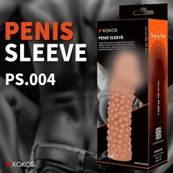 Реалистичная насадка на член с пузырьками, размер L