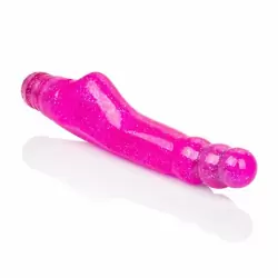 Блестящий вибромассажёр Calexotics Sparkle™ Radiant Ripple™- розовый