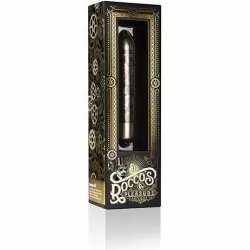 Золотая вибропуля с гравировкой «Halcyon Daze» Rock Off. 9 см, ABS-пластик