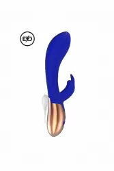 Вибромассажер кролик с вибрацией и функцией нагрева Opulent (синий)