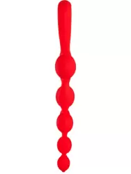 Элегантная анальная цепочка Fun Factory Bendybeads, 5 бусин, 26,3 см, красная