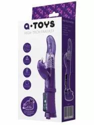 Вибратор-ротатор с клиторальным стимулятором дельфинчиком TOYFA A-Toys – фиолетовый