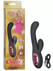 Вибромассажер  Coco Licious Rechargeable Dual Wand со стимуляцией клитора – черный