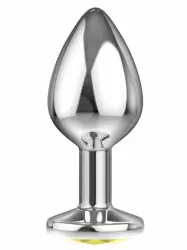 Анальная пробка Diamond Yellow Sparkle Small 4009-02Lola