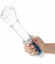 Необычный фаллоимитатор Glas Glass Fist, 28 см, в форме кулака, стекло