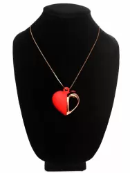 Компактный стимулятор клитора Charmed Heart, в форме ожерелья с подвеской, 7 режимов, 3 скорости