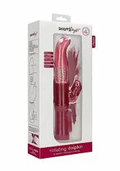 Вибратор кролик Rotating Dolphin - красный