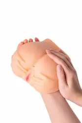 Реалистичный мастурбатор вагина и анус TOYFA Juicy Pussy Camille с вибрацией - телесный