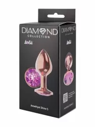 Анальная Пробка Diamond Amethyst Shine S Розовое Золото