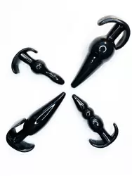 Набор анальных пробок для новичков Onyx bliss OnOna, с анатомическим контуром, 4 размера, черный