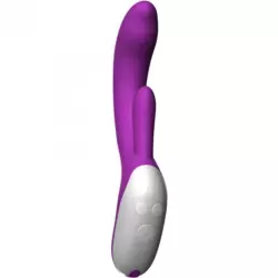 Перезаряжаемый вибратор Nexus Femme Cadence с мануальной стимуляцией точки G - фиолетовый с белым